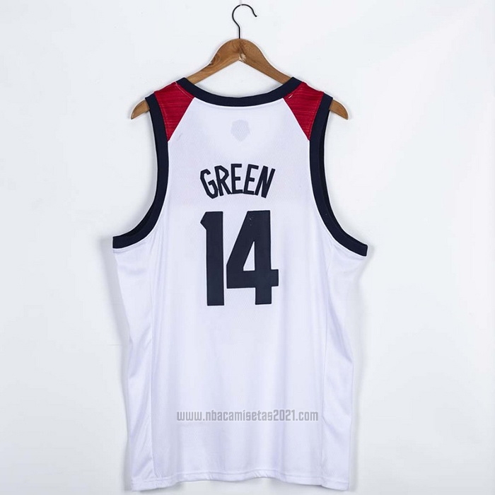 Camiseta USA 2021 Draymond Green #14 Blanco